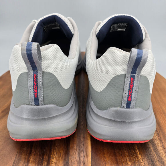 Skechers Shoes Men's 14 Gray Orange Mesh Lace Up Athletic Running Sneakers - Picture 4 of 9